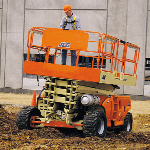 jlg engine powered scissor lift